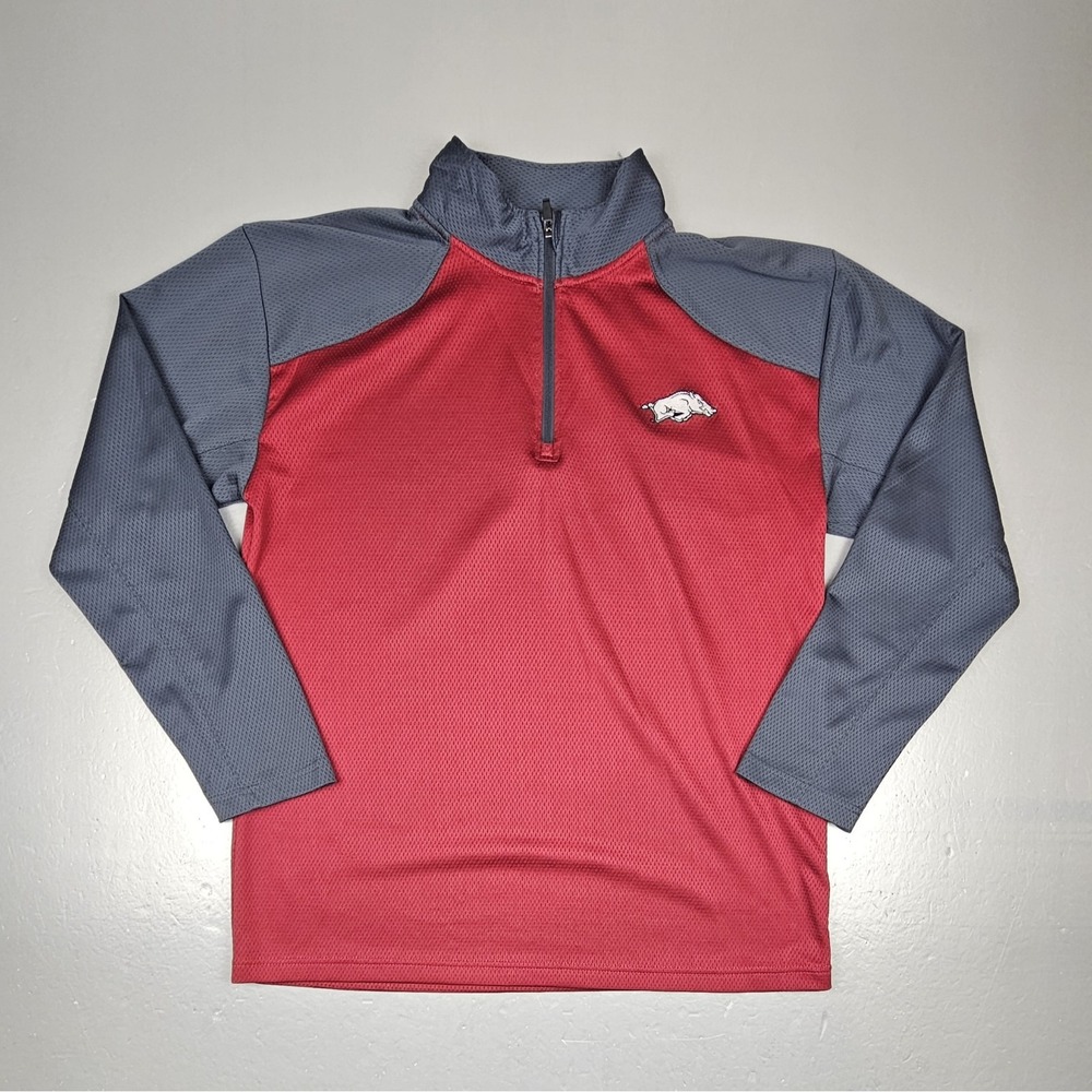 Arkansas Razorbacks Qt. Zip Pullover Mens Large Knights Apparel NCAA‎ Jacket.